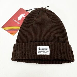 Cotopaxi Wharf Beanie Unisex OS in Black Iris Stretchy Rib Knit $29